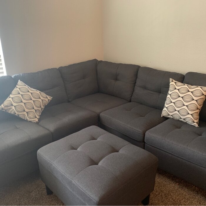 Strattanville 80" Wide Reversible Modular Corner Sectional with Ottoman