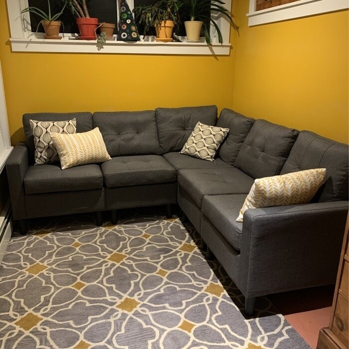 Strattanville 80" Wide Reversible Modular Corner Sectional with Ottoman