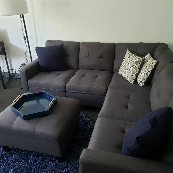 Strattanville 80" Wide Reversible Modular Corner Sectional with Ottoman