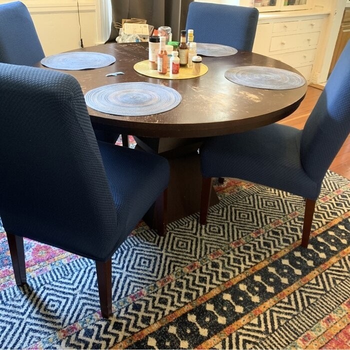Stretch Raised Dots Box Cushion Dining Chair Slipcover