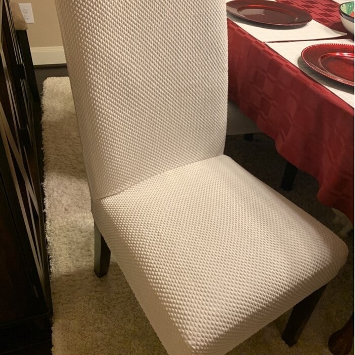 Stretch Raised Dots Box Cushion Dining Chair Slipcover
