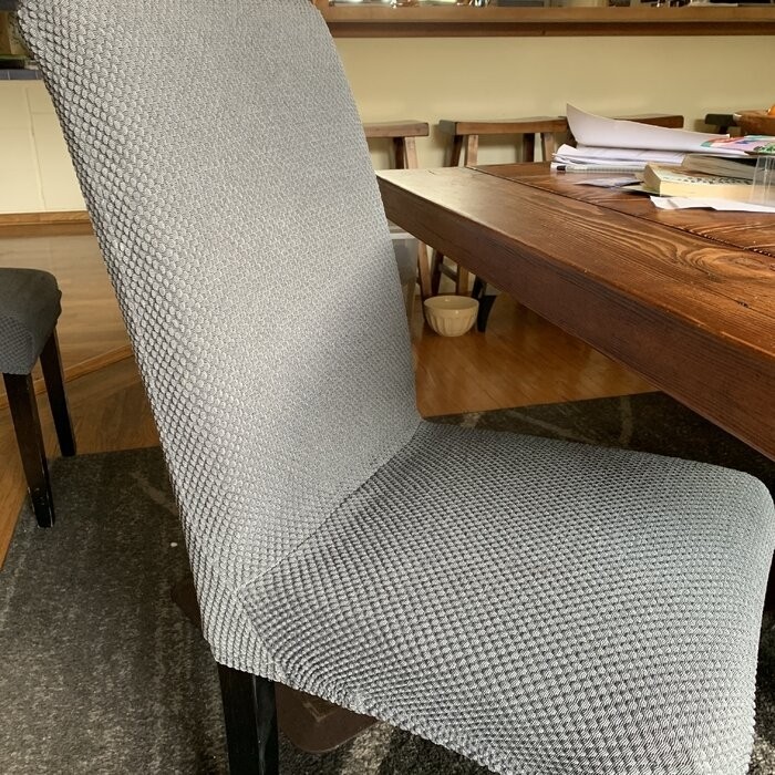 Stretch Raised Dots Box Cushion Dining Chair Slipcover