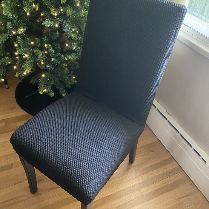 Stretch Raised Dots Box Cushion Dining Chair Slipcover