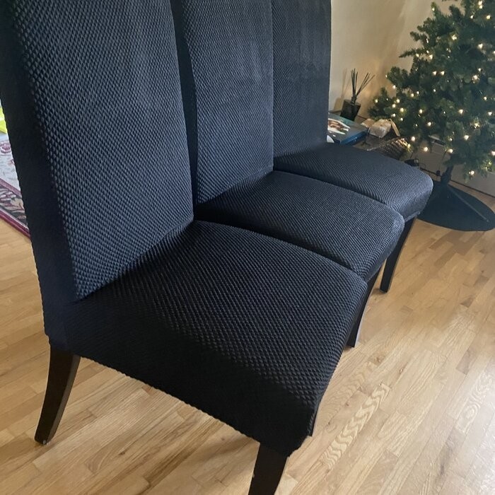 Stretch Raised Dots Box Cushion Dining Chair Slipcover