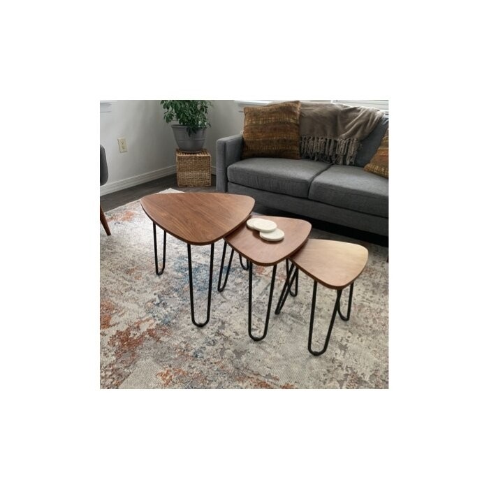 Summerall Nesting Coffee Tables, Set Of 3 End Side Tables Modern Furniture Decor Table Sets, Sturdy And Easy Assembly, Accent Furniture In Home Office