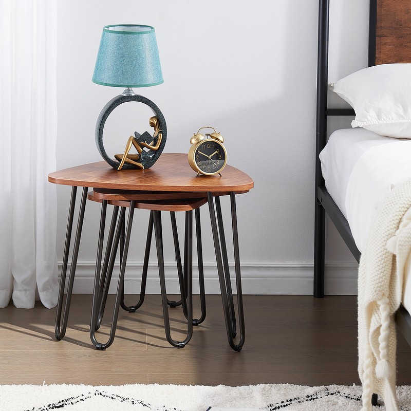 Summerall Nesting Coffee Tables, Set Of 3 End Side Tables Modern Furniture Decor Table Sets, Sturdy And Easy Assembly, Accent Furniture In Home Office