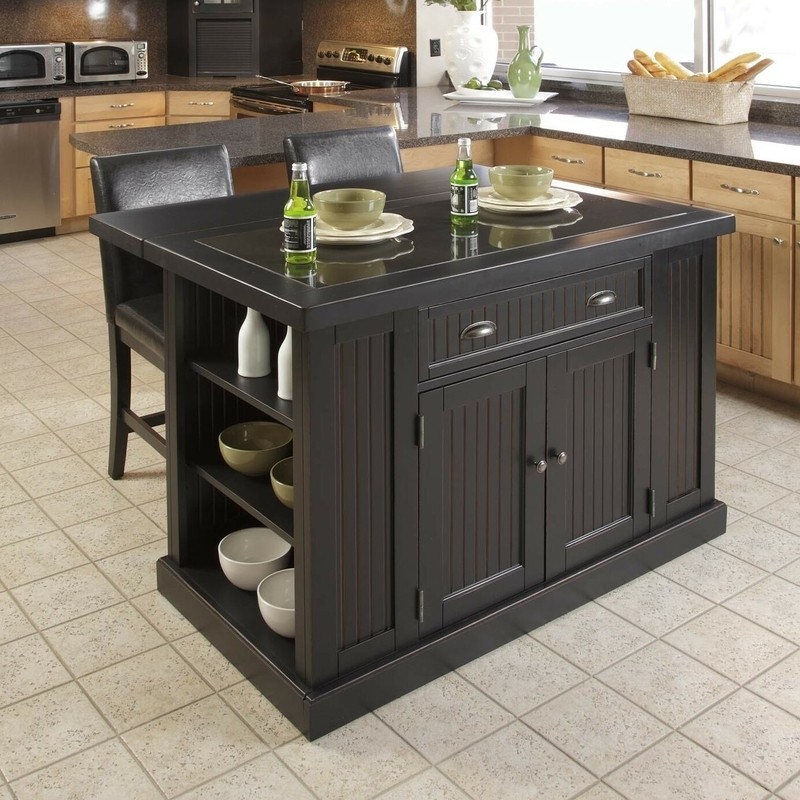 Swanscombe Kitchen Island with Granite Top
