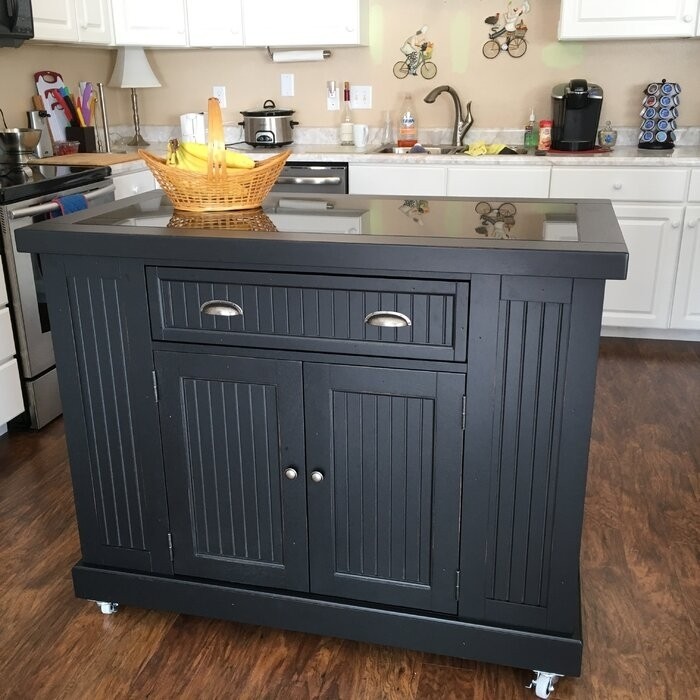 Swanscombe Kitchen Island with Granite Top