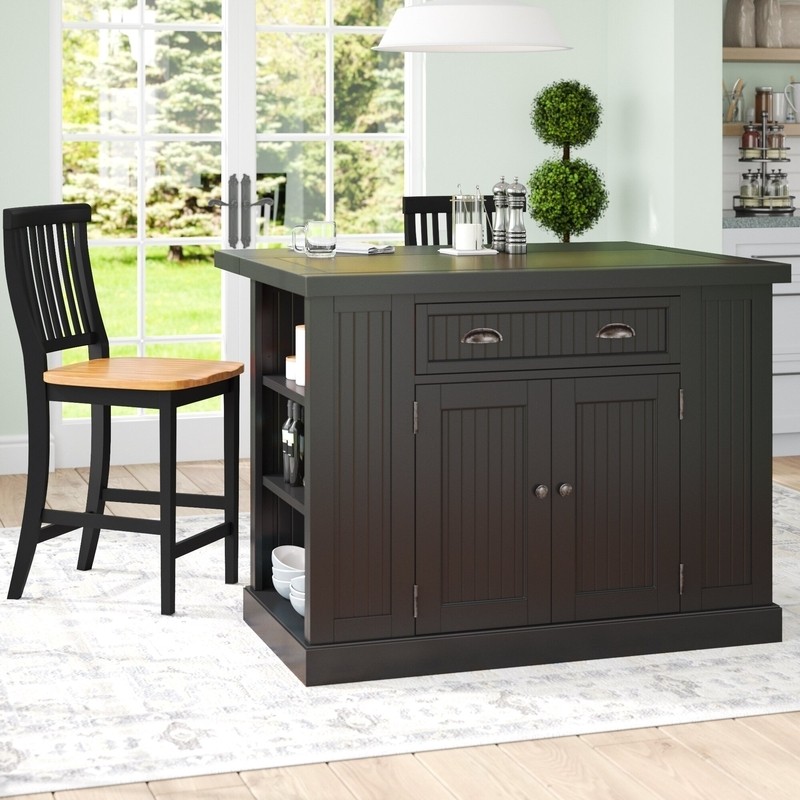 Swanscombe Kitchen Island with Granite Top