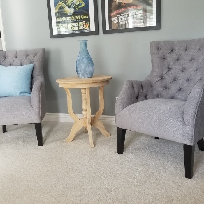 Taniya 28'' Tall Solid Wood Pedestal End Table