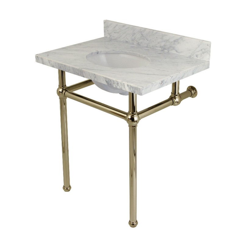 Templeton 33.25" Tall Rectangular Console Bathroom Sink with Overflow