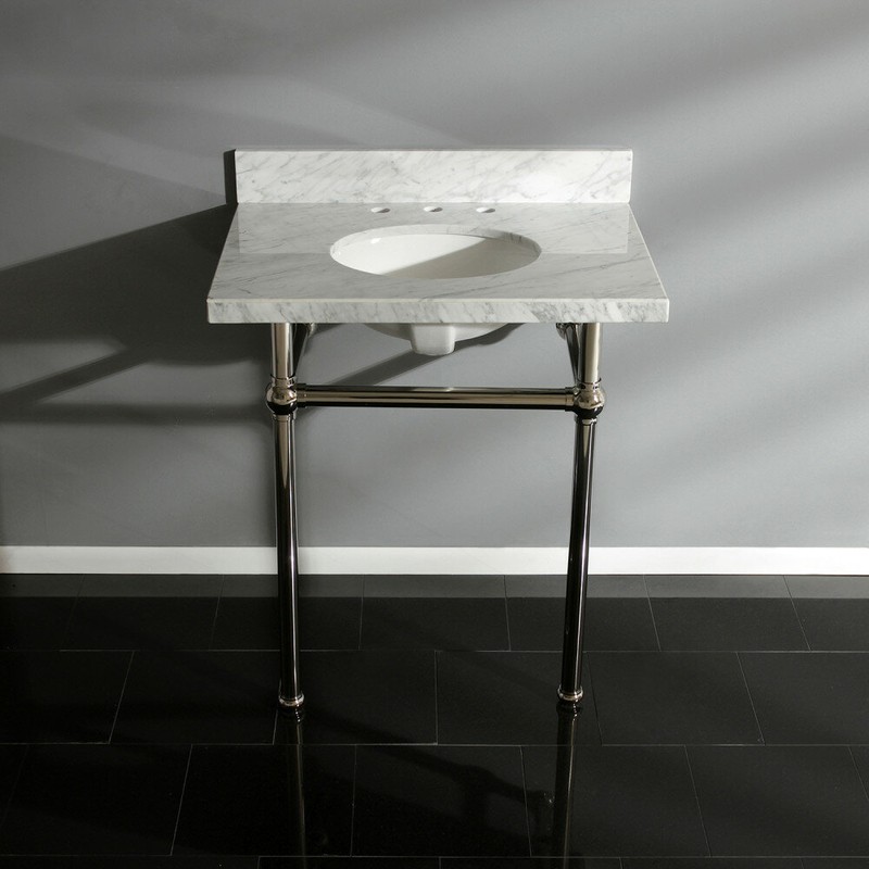 Templeton 33.25" Tall Rectangular Console Bathroom Sink with Overflow