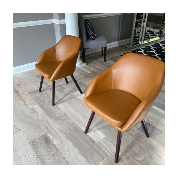 Terri Arm Chair in Cappuccino Brown