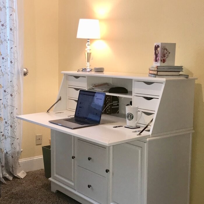 Trumble Secretary Desk with Hutch