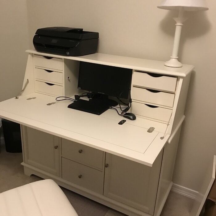 Trumble Secretary Desk with Hutch