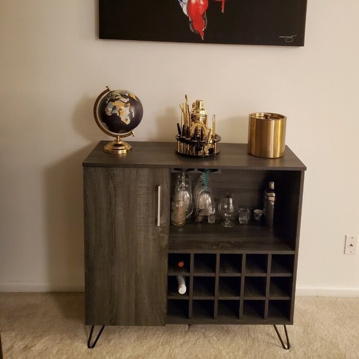 Turnbridge Mid Century Wine and Bar Cabinet
