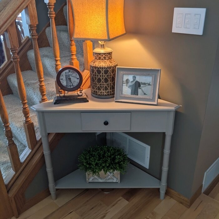 Twerton 28'' Tall Solid Wood 3 Legs End Table with Storage