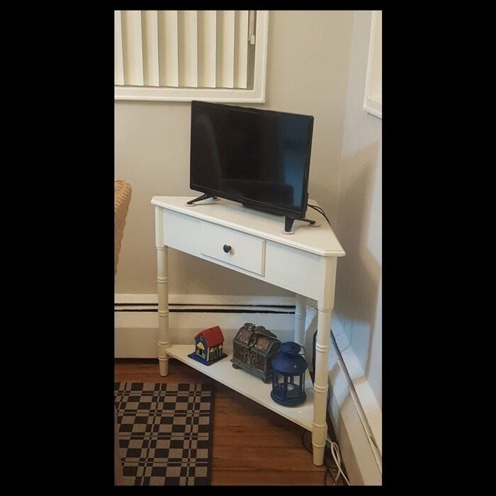 Twerton 28'' Tall Solid Wood 3 Legs End Table with Storage