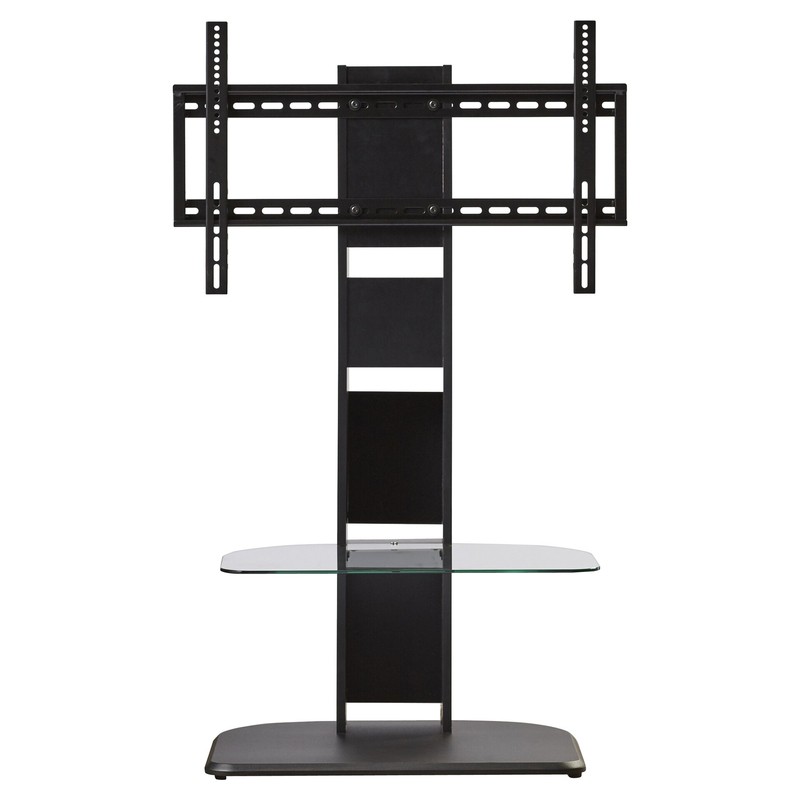 Umbria Ebern Designs Floor Stand Mount for Screens with Shelving, Holds up to 70 Lb. lbs