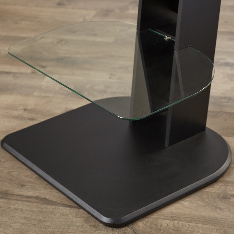 Umbria Ebern Designs Floor Stand Mount for Screens with Shelving, Holds up to 70 Lb. lbs