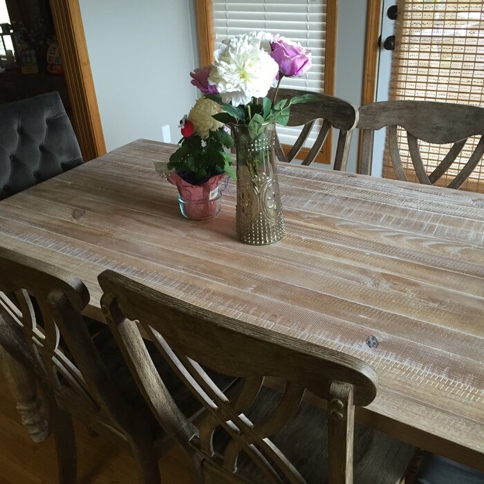 Valerie 63'' Pine Solid Wood Dining Table
