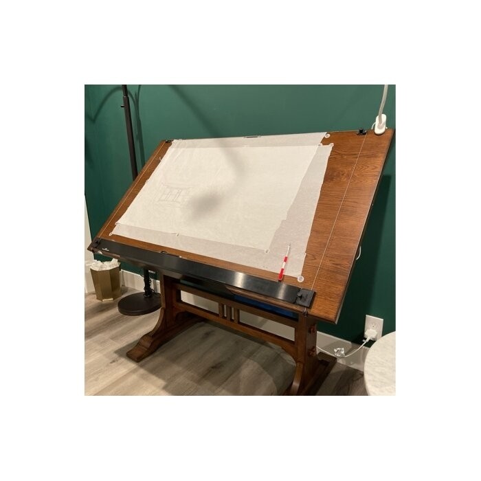 Vandervoort Solid Wood Drafting Table