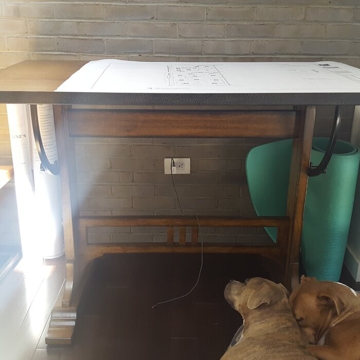 Vandervoort Solid Wood Drafting Table
