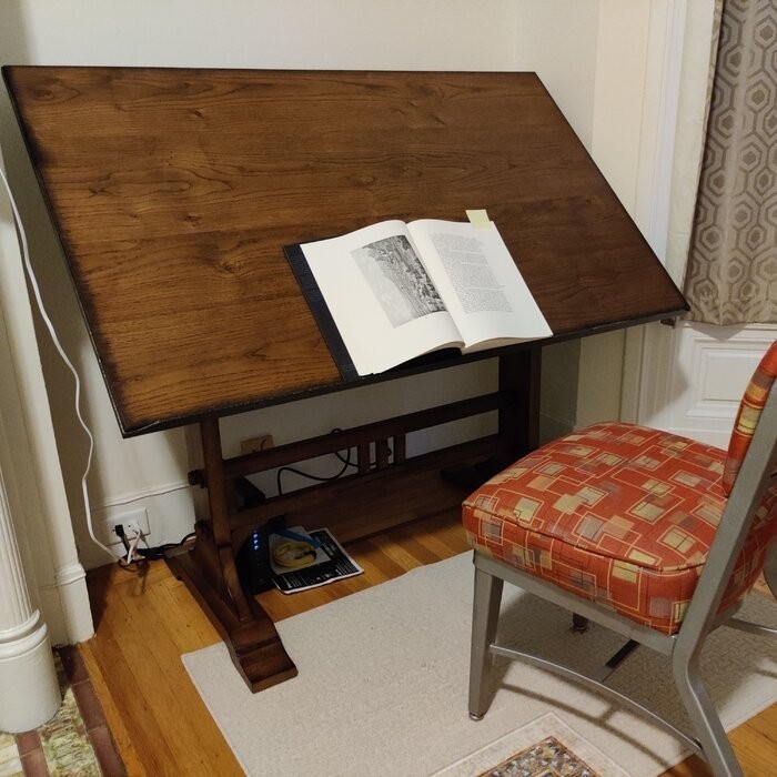 Vandervoort Solid Wood Drafting Table