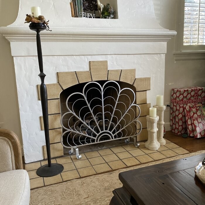 Vernly 1 Panel Iron Fireplace Screen