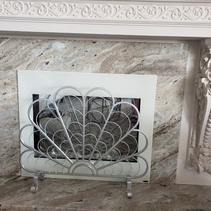 Vernly 1 Panel Iron Fireplace Screen