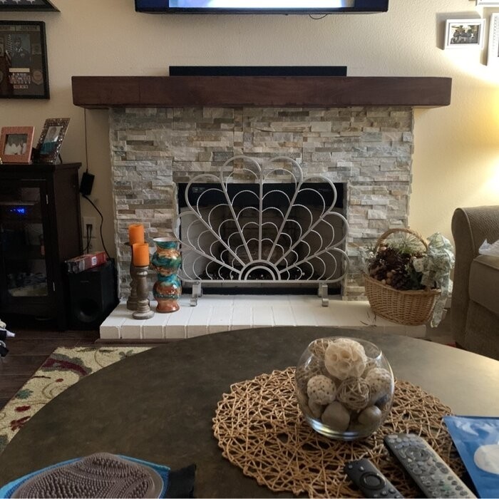 Vernly 1 Panel Iron Fireplace Screen