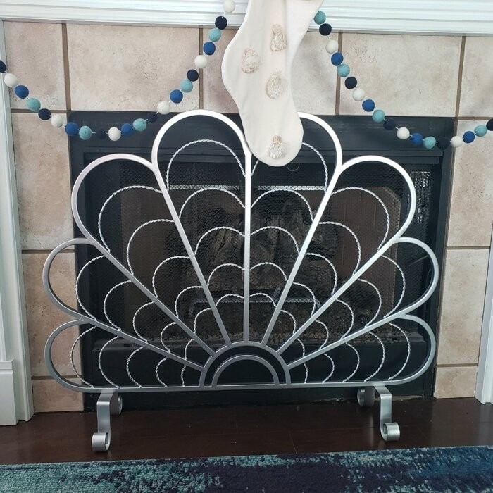 Vernly 1 Panel Iron Fireplace Screen