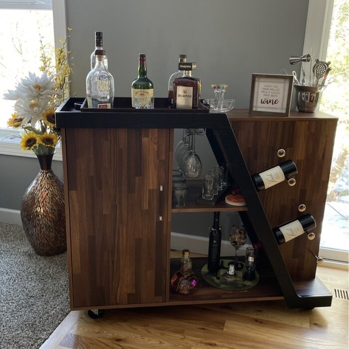 Vilen Mobile Bar with Wine Storage