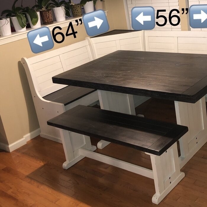 Villepinte 8 - Person Cedar Solid Wood Breakfast Nook Dining Set