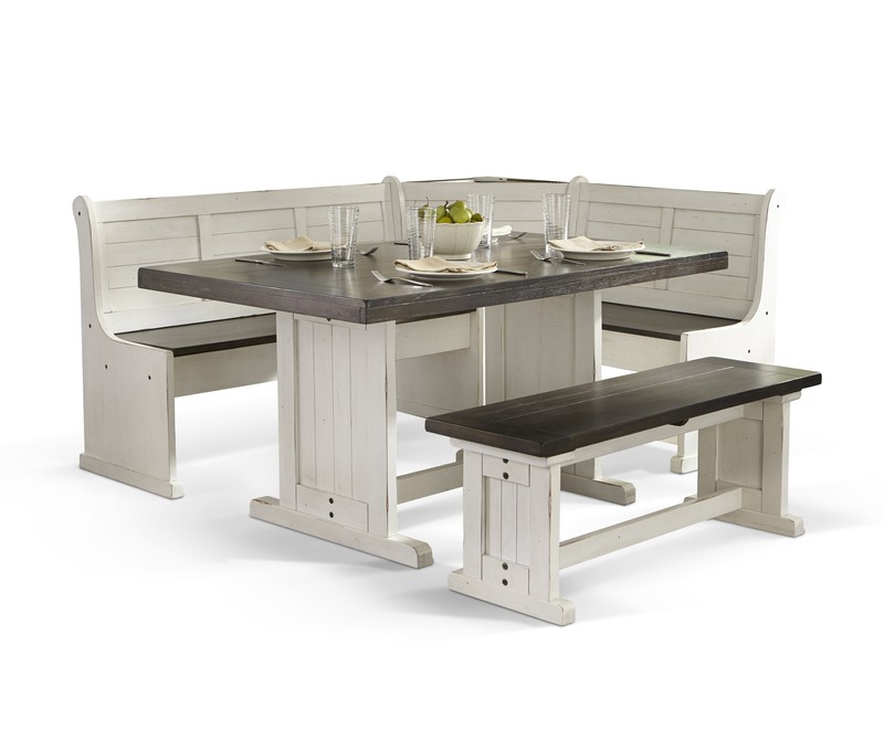 Villepinte 8 - Person Cedar Solid Wood Breakfast Nook Dining Set