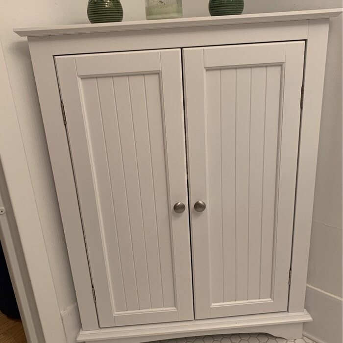 Wagstaff 23.62'' W x 31.89'' H x 12.4'' D Free-Standing Bathroom Cabinet