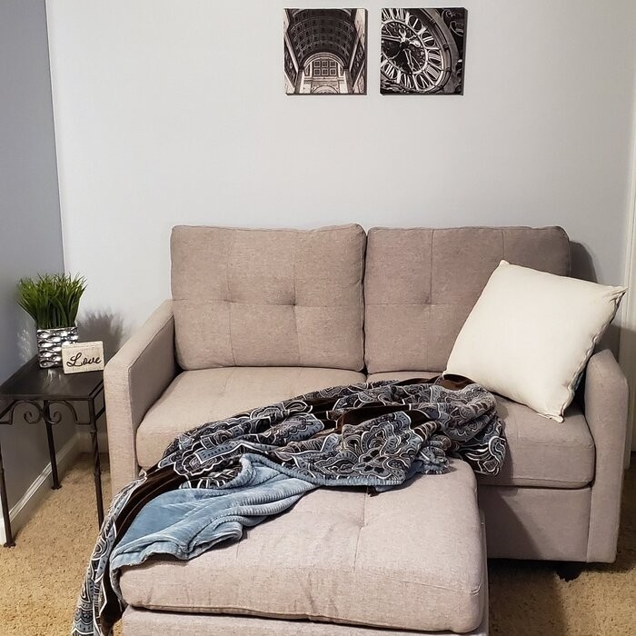 Wetherby 52" Wide Reversible Modular Sofa & Chaise with Ottoman