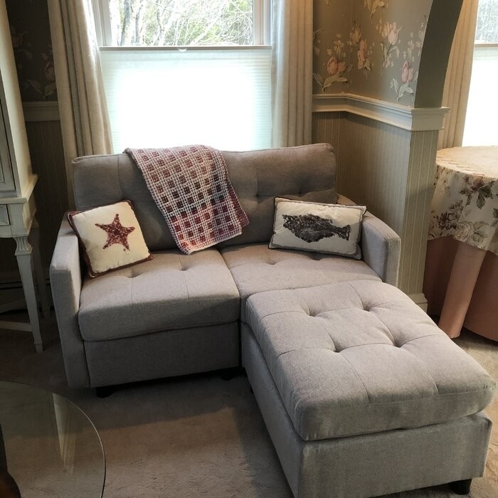 Wetherby 52" Wide Reversible Modular Sofa & Chaise with Ottoman