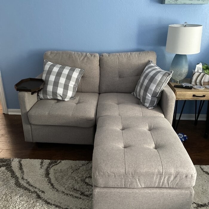 Wetherby 52" Wide Reversible Modular Sofa & Chaise with Ottoman