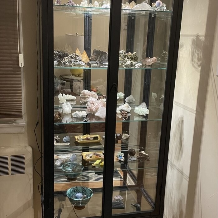 Whittlesey 28'' Wide Mirrored Back Curio Cabinet with Lighting