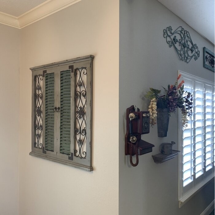 Window Rustic Wood and Metal Wall Decor