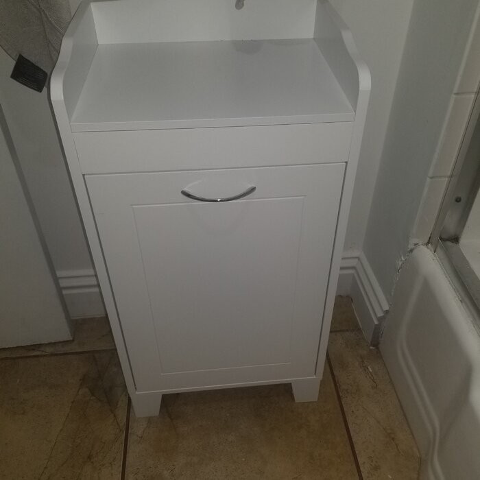 Wooden Bathroom Cabinet Laundry Hamper