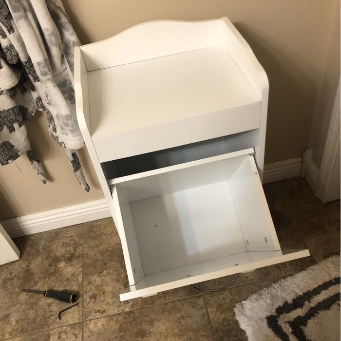 Wooden Bathroom Cabinet Laundry Hamper