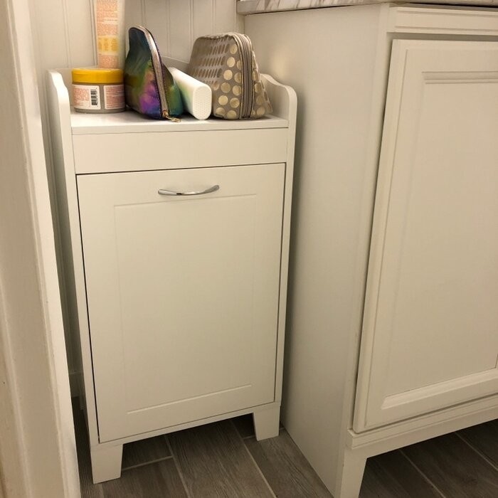 Wooden Bathroom Cabinet Laundry Hamper