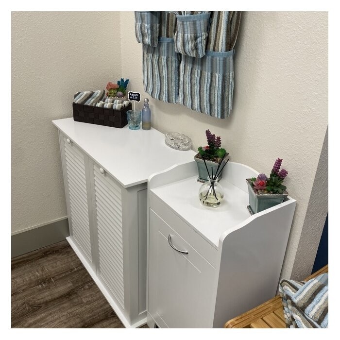 Wooden Bathroom Cabinet Laundry Hamper