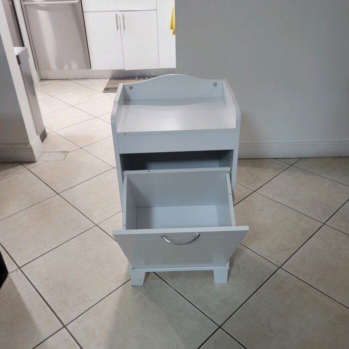 Wooden Bathroom Cabinet Laundry Hamper