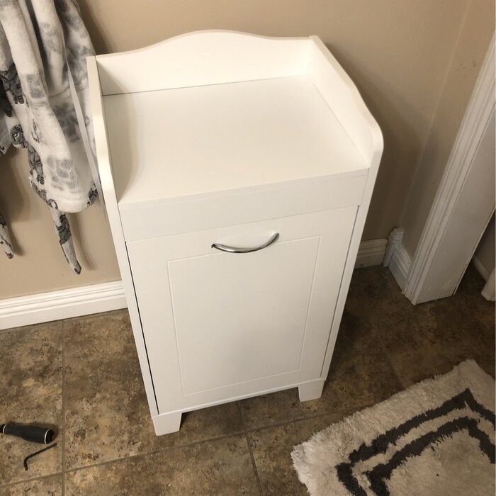 Wooden Bathroom Cabinet Laundry Hamper