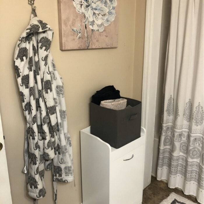 Wooden Bathroom Cabinet Laundry Hamper