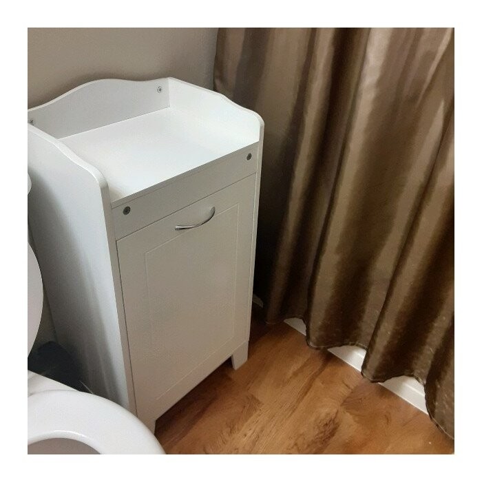 Wooden Bathroom Cabinet Laundry Hamper