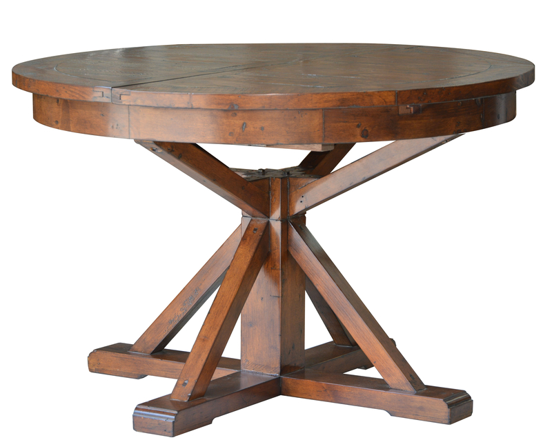 Yorba Linda Pine Solid Wood Pedestal Dining Table